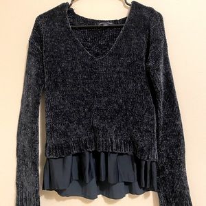 American eagle sweater with layered ruffle